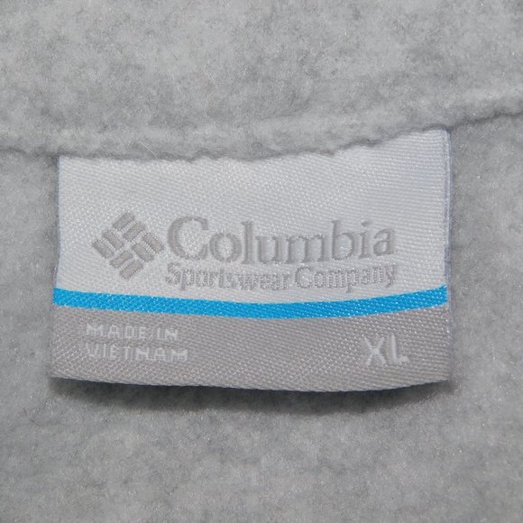 Columbia Womens XL Benton Springs Full Zip Light Gray Fleece jacket high neck - Picture 3 of 11